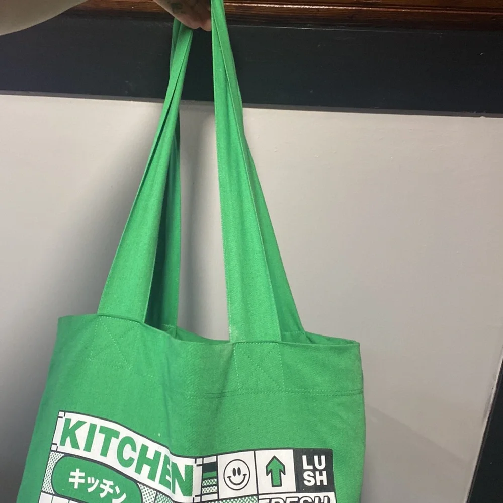 Lush Kitchen green canvas bag